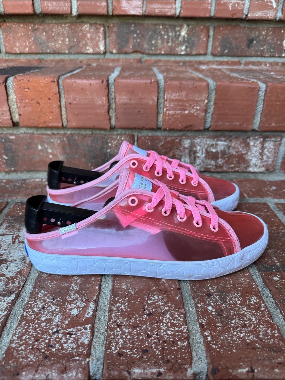 Keds x Kate Spade Clear Pink Sheer TPU Mesh Lace Up Sneaker Women's Size 8